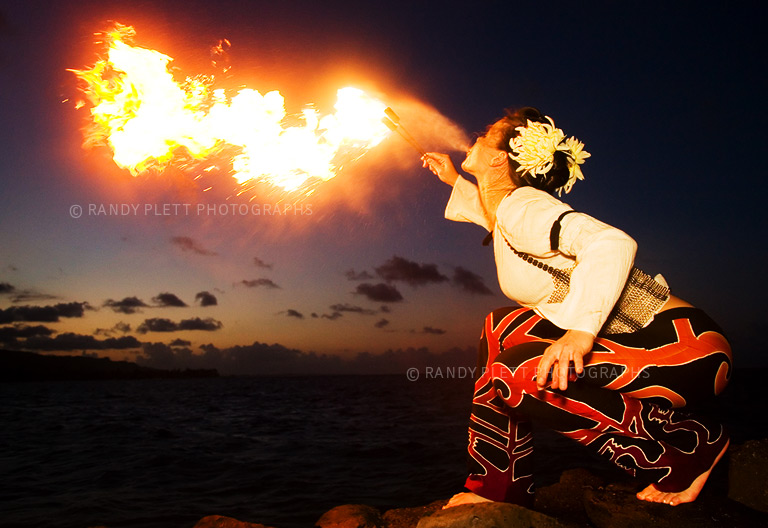 Fire Breather at Dusk